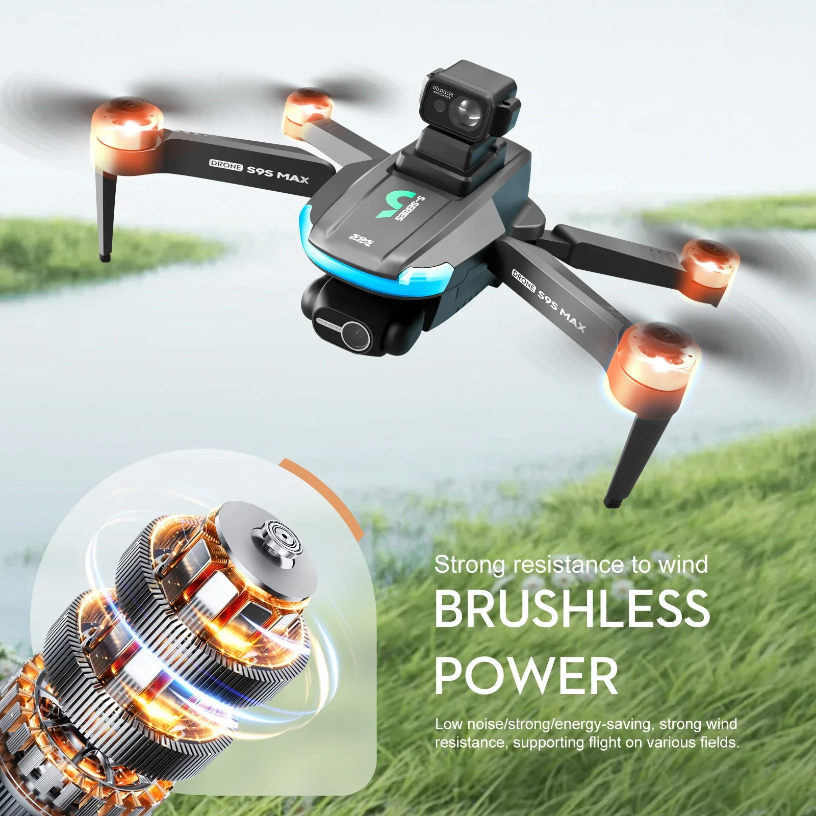 새로운 S9S MAX 미니 드론 4K 2축 PTZ HD - Drone Camera Wide Angle 리뷰 및 가격