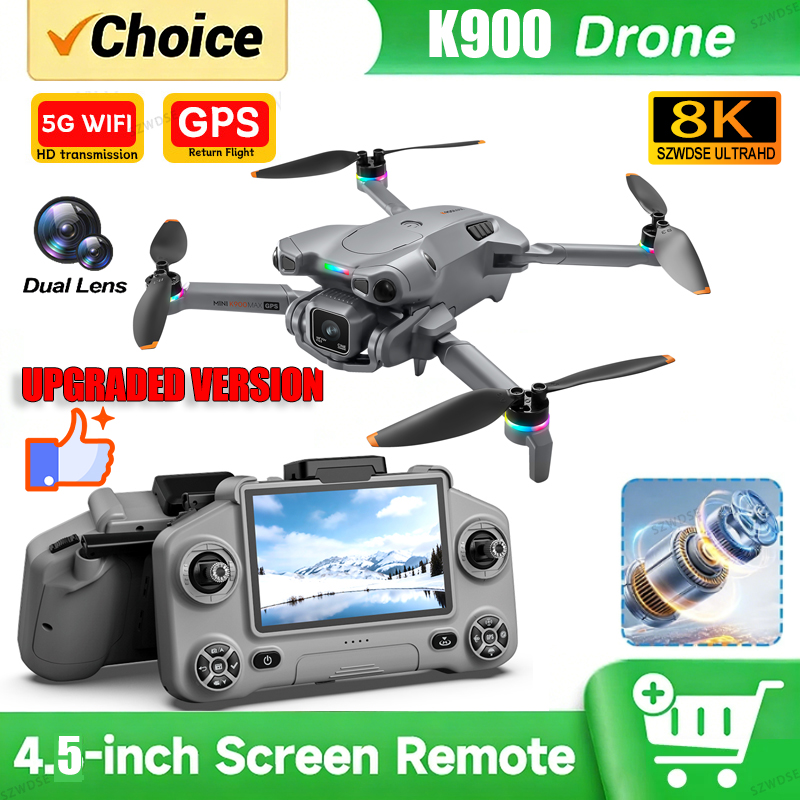 새로운 K900 MAX GPS 드론, 4K 전문가용 H - Drone Camera Night Vision 리뷰 및 가격
